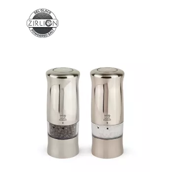 Peugeot Zeli Duo PM+SM Z Set elettrico macina sale e pepe argento 14 cm
