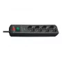 Brennenstuhl Eco-Line ciabatta 4 prese con protezione da sovratensione 1,5m nero 13,5kA