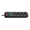 Brennenstuhl Eco-Line ciabatta 4 prese con protezione da sovratensione 1,5m nero 13,5kA