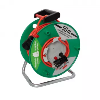 AKYGA AK-CR-04 Avvolgicavo prolunga 50m 4 prese Schuko IP44 nero