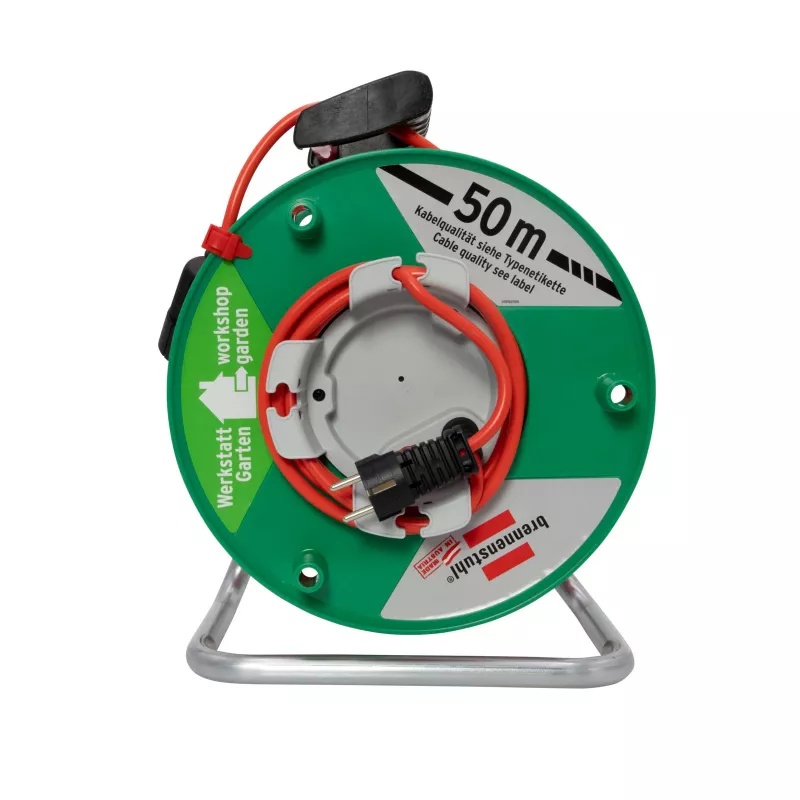 AKYGA AK-CR-04 Avvolgicavo prolunga 50m 4 prese Schuko IP44 nero
