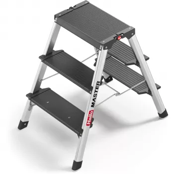 Hailo Master D70 scala pieghevole a doppia faccia 2-3 gradini