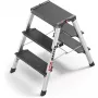 Hailo Master D70 scala pieghevole a doppia faccia 2-3 gradini