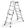 Hailo Master DTL100 scala combinata telescopica 2x4 - 2x6 gradini 150 kg alluminio
