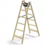 Hailo Master H80 scala a gradini a doppia faccia 2x6 gradini, portata 150 kg, argento