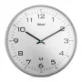 MEBUS 13081 orologio da parete radiocontrollato argento 30 cm