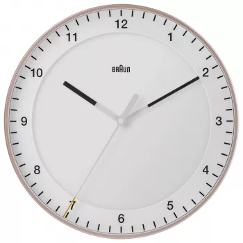 Braun BC17PW Orologio da parete al quarzo analogico, 30 cm, rosa/bianco
