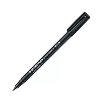STAEDTLER Lumocolor 314-9 pennarello permanente, nero, punta a scalpello, 1-2,5 mm