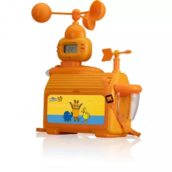DieMaus stazione meteorologica per bambini - set scientifico didattico con termometro, pluviometro, anemometro, banderuola