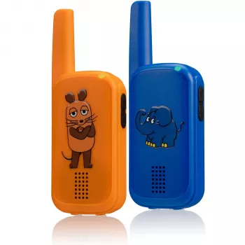 DieMaus set walkie-talkie - 2 unità, 40 MHz, 2 canali, portata fino a 200 m, multicolore