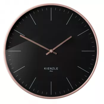 KIENZLE orologio da parete radiocontrollato DCF Modern 25 cm oro rosa/nero