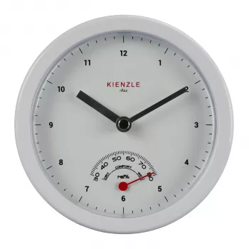 KIENZLE mini orologio da bagno (14980) - bianco, analogico, al quarzo, a batteria, montaggio con ventosa, resistente agli schizzi