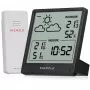 KIENZLE stazione meteorologica Slim (15002) con sensore esterno wireless, display LCD, previsioni meteo, fase lunare, sveglia