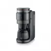 SEVERIN Caffettiera a filtro con macinacaffè integrato, 1000 W, 8 tazze, caraffa termica, nero/acciaio inox