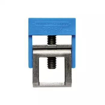 Weidmüller ZB 16K BL Morsetto a molla per barra conduttrice, poliammide/acciaio, blu, 50 pz.