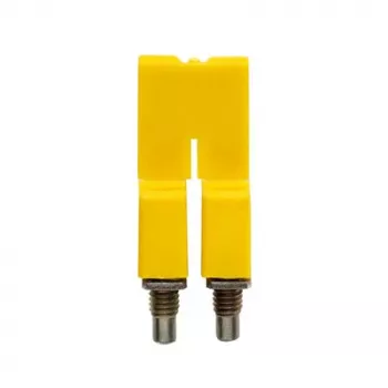 Weidmüller Morsetto passante, collegamento a vite, 24 A, 800 V, 2 connessioni, beige scuro, montaggio su guida DIN