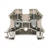 Weidmüller WDU 10 morsetto passante per guida DIN, connessione a vite, 10 mm², 57 A, beige, 50 pz.