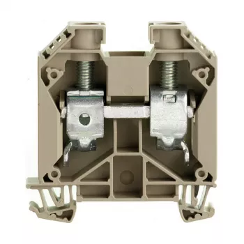 Weidmüller WDU 35 morsetto passante a vite, 35 mm², 1000 V, 125 A, beige scuro