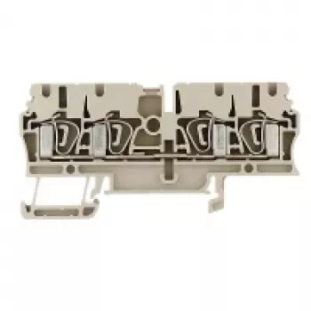 Weidmüller ZDU 2.5/4AN morsetto passante, connessione a molla, 2,5 mm², beige, 100 pz.