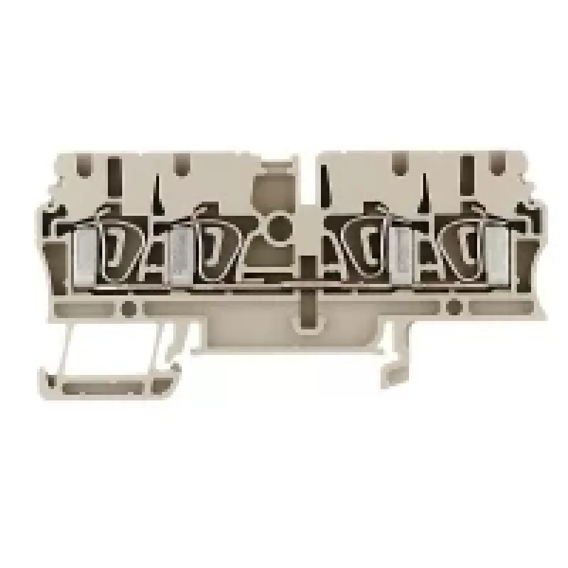 Weidmüller ZDU 2.5/4AN morsetto passante, collegamento a molla, 2,5 mm², beige, 100 pezzi