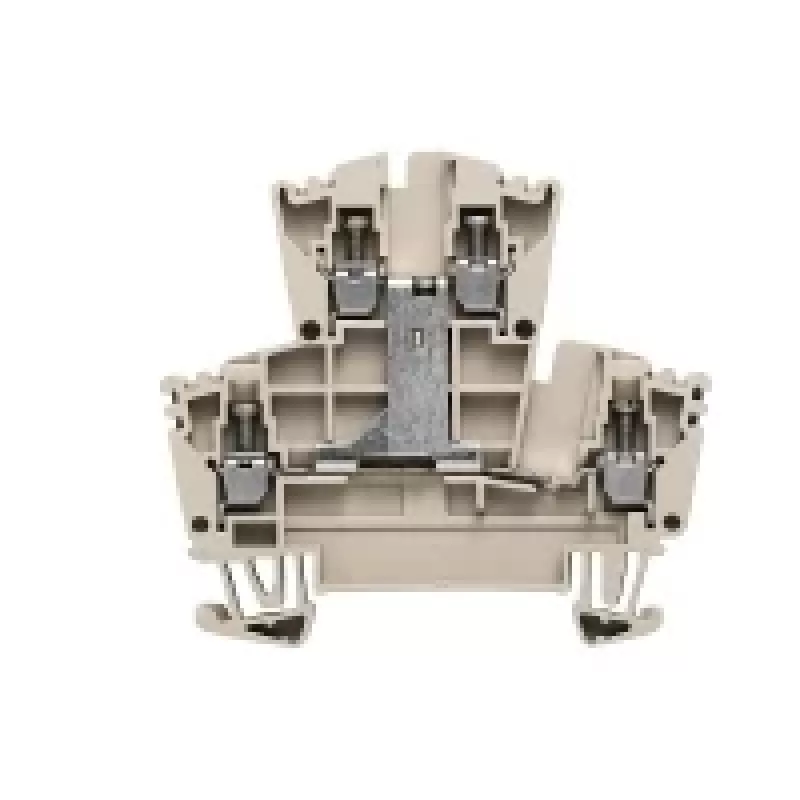 Weidmüller 1022300000 morsetto passante, a 2 livelli, connessione a vite, 500 V, 24 A, 4 mm², beige scuro