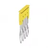Weidmüller ZQV 2.5/4 connettore trasversale, a 4 poli, 2,5 mm², giallo, 60 pz.