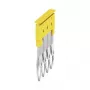 Weidmüller ZQV 2.5/4 connettore trasversale, a 4 poli, 2,5 mm², giallo, 60 pz.