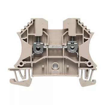 Weidmüller morsetto passante, serie W, 2,5 mm², 24 A, 800 V, beige, connessione a vite, montaggio su guida DIN, 100 pz.