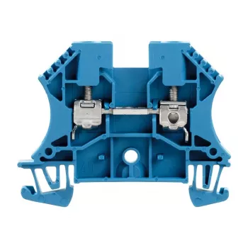 Weidmüller WDU 4 BL morsetto passante per guida DIN, 4 mm², collegamento a vite, blu, 100 pz.