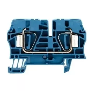 Weidmüller ZDU 6 BL morsetto passante per guida DIN, 6 mm², collegamento a molla, blu, 50 pz.