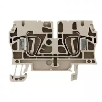 Weidmüller ZDU 4 morsetto passante per guida DIN, collegamento a molla, 4 mm², beige, 100 pz.