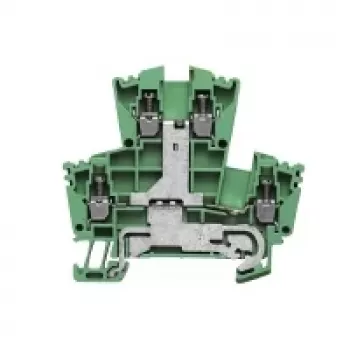 Weidmüller morsetto passante per guida DIN, collegamento a vite, 2,5 mm², 24 A, 800 V, verde, 100 pz.