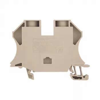 Weidmüller 1040400000 - morsetto per guida DIN con collegamento a vite 16 mm², 1000 V, 76 A, guida DIN, beige scuro