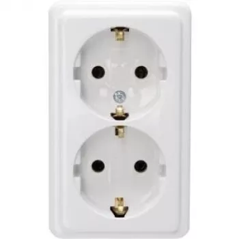HEINRICH KOPP presa Schuko 2 posti da parete standard bianco artico 102502002