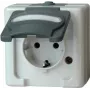 HEINRICH KOPP presa Schuko 1 posto da parete per ambienti umidi IP44 grigio 16A 250V (103356006)