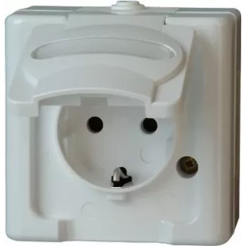 HEINRICH KOPP presa Schuko 1 posto da parete per ambienti umidi IP44 bianco artico 16A 250V (103302007)