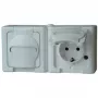 HEINRICH KOPP BLUE ELECTRIC combinazione da parete interruttore e presa Schuko, IP44, bianco artico, 250V, 16A (131202003)