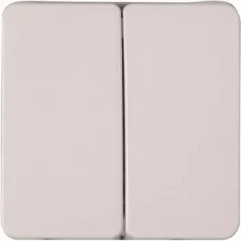 Heinrich Kopp HK02 Placca per doppio interruttore a bilanciere Arctic White