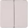 Heinrich Kopp HK02 Placca per doppio interruttore a bilanciere Arctic White