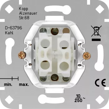 HEINRICH KOPP Series inserto pulsante HK05/HK07 alluminio 503800002