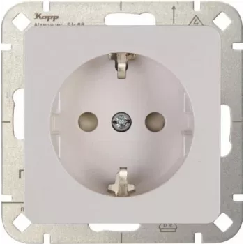 Heinrich Kopp HK02 presa Schuko con protezione maggiorata contro i contatti, bianco polare