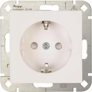Heinrich Kopp HK07 presa Schuko con protezione maggiorata contro i contatti bianco puro (RAL 9010)