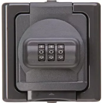 Heinrich Kopp APWG Blue Electric presa SCHUKO da parete con lucchetto a combinazione, IP44, blu