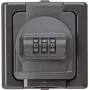 Heinrich Kopp APWG Blue Electric presa SCHUKO da parete con lucchetto a combinazione, IP44, blu