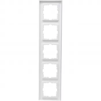 HEINRICH KOPP KOPP cornice copriforo 5 posti HK07 PURE (370,8 x 86 x 9,5 mm | IP20 | fissaggio a morsetto) - bianco puro (407229008)