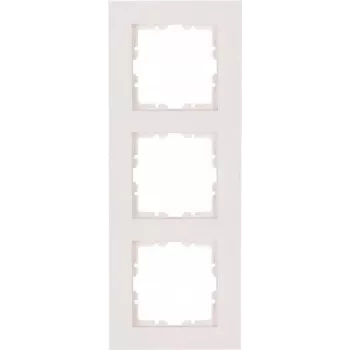 HEINRICH KOPP cornice copriforo 3 posti HK07 PURE 228x86x9,5 mm IP20 fissaggio a morsetto bianco puro