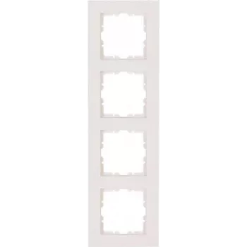 Heinrich Kopp cornice copriforo 4 posti HK07 PURE 299,6 x 86 x 9,5 mm IP20 fissaggio a morsetto bianco lucido
