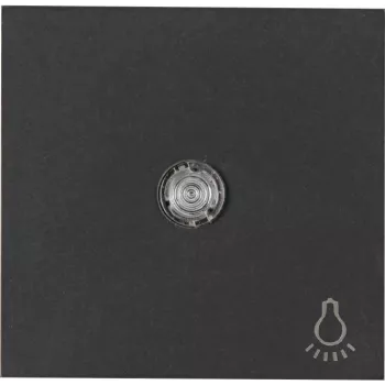 Heinrich Kopp HK07 copribilanciere interruttore a parete con lente, simbolo luce, nero