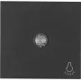 Heinrich Kopp HK07 copribilanciere interruttore a parete con lente, simbolo luce, nero