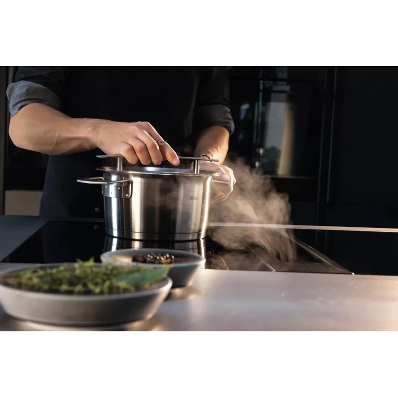 Fissler Phi Collection Set di pentole 4 pezzi, acciaio inox, adatto all'induzione